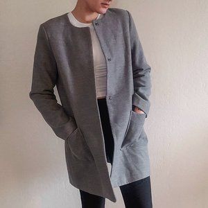 Gray Winter Trench Coat